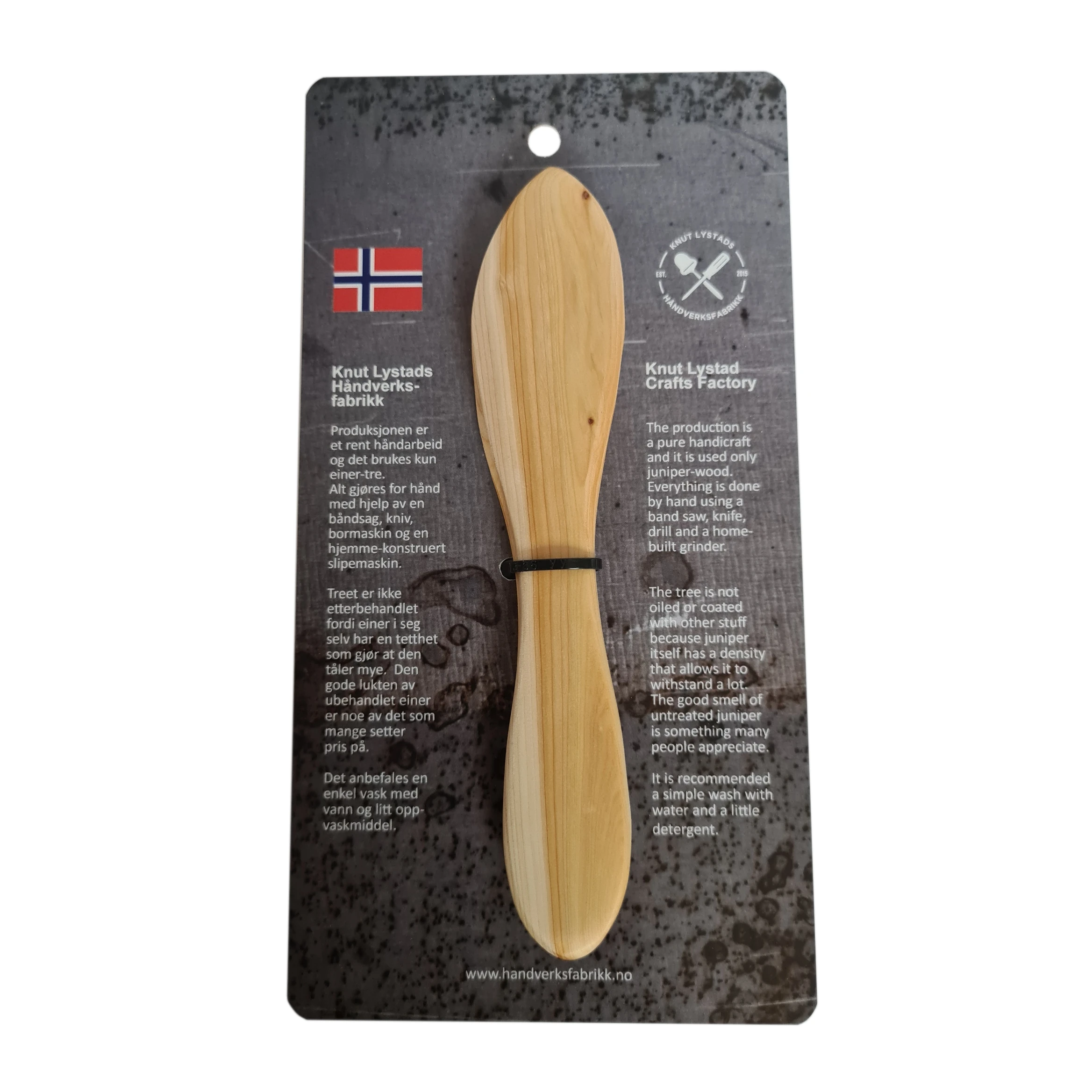 2-pack of handmade juniper wood butter knives for butter and honey